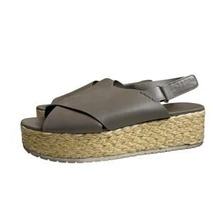 Vince Jesson Platform Espadrille Leather Slingback Sandals Women’s Size 11‎